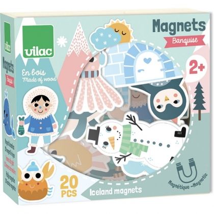 Vilac, Дървени магнити, исландия, дървен магнит, детски магнити, детски магнит, магнит, магнити, животни, магнити с животни, игра, игри, играчка, играчки
