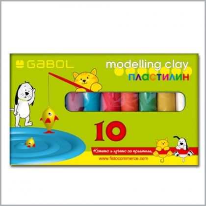 Gabol, творчески комплект с пластилин, 10 цвята, комплект, творчески комплект, детски комплект, пластилин, друго творчество  