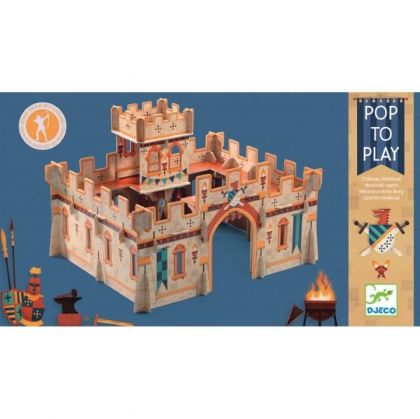 Djeco, 3D средновековен замък, средновековен замък, замък играчка, детски замък, замък, игра, игри, играчка, играчки