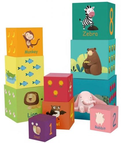 Classic World, картонени кубчета за редене, горски животни, кубчета за редене, кубчета с цифри, пъзел с кубчета, игра с кубчета, игра, игри, играчка, играчки  