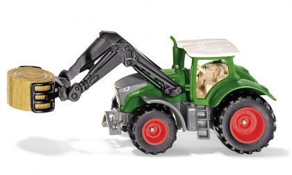 Siku, Метална играчка, Трактор Fendt 1050 Vario с челен товарач за бали, трактор, fendt 1050 Vario, челен товарач за бали, бали, сено, метален трактор, игра, игри, играчка, играчки