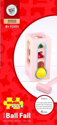 Bigjigs- Дървена играчка-кула с чукче и топчета