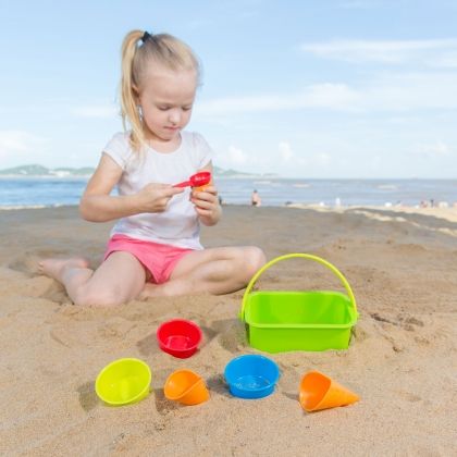 Hape, комплет за пясък, форми за сладолед, комплект, комплект за пясък, детски формички за пясък, игра за пясък, игра, игри, играчка, играчки 