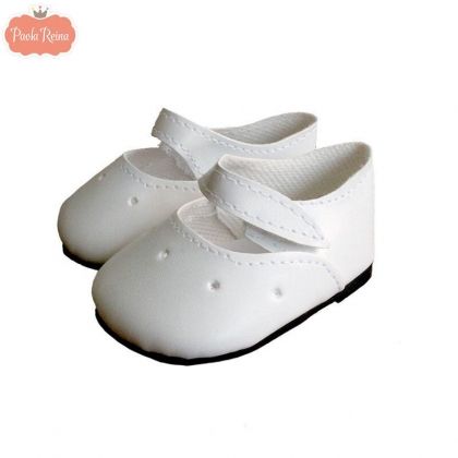 Paola Reina, Чифт обувки за кукла 60 см, Бели, бели обувки, чифт обувки, обувки за кукла, кукла, кукличка, игра, игри, играчка, играчки