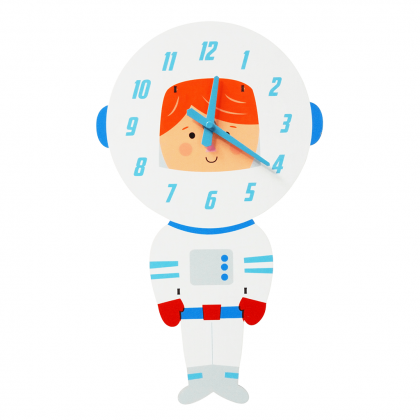 Rex London, Часовник за стена, астронавт, детски часовник, стенен часовник, часовник за детска стая, часовник