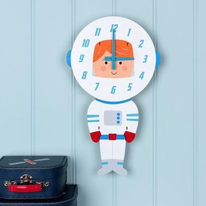 Rex London, Часовник за стена, астронавт, детски часовник, стенен часовник, часовник за детска стая, часовник