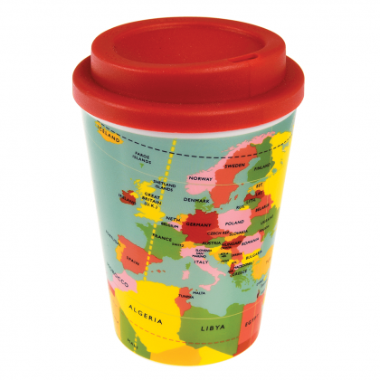 Rex London, пластмасова чаша с капак, карта на света, пластмасова чаша, чаша с капак, чаша за многократна употреба, чаша