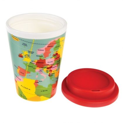 Rex London, пластмасова чаша с капак, карта на света, пластмасова чаша, чаша с капак, чаша за многократна употреба, чаша