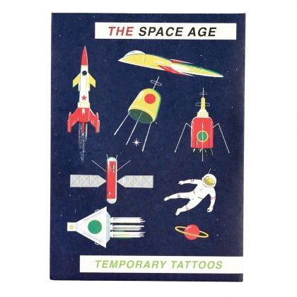 Rex London, Комплект от 2 листа с татуировки, космос, 2 листа с татуировки, татуировка, татуировки, детски татуировки