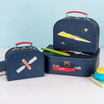 Rex London, Три куфарчета за съхранение, космос, куфарчета за съхранение, куфар, куфарче, детско куфарче