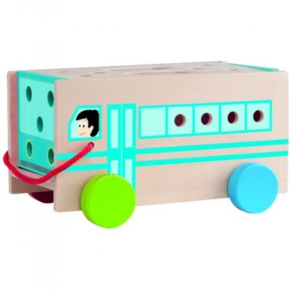 Woody - Дървена играчка - Монтажен автобус
