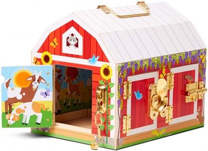 Melissa & Doug - Дървена играчка - Обор с животни