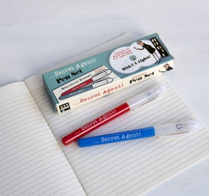 Rex London, Комплект от 2 химикалки, Таен агент, невидими химикалки, невидимо мастило, химикал, химикалки, комплект химикалки, писане