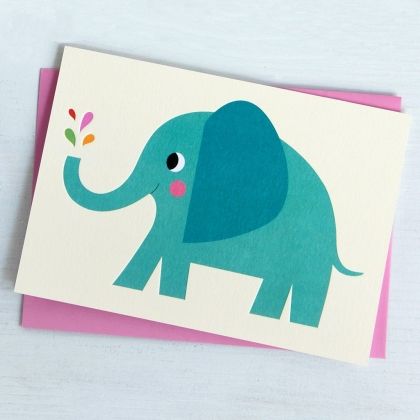 rex london, поздравителна картичка, слончето елвис, картичка