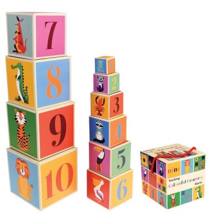 Rex London, Образователни картонени кубчета, Цветни създания, картонени кубчета, образователни кубчета, детски кубчета, кубчета за деца, цветни кубчета, кубчета, цифри, букви, животни, игра, игри, играчка, играчки