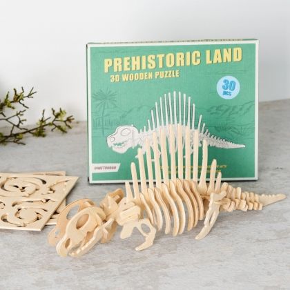 Rex London, Дървен 3D пъзел, Праисторическа земя, диметродон, динозавър, дървен пъзел, триизмерен пъзел, детски пъзел, пъзел, пъзели, puzzle, puzzles