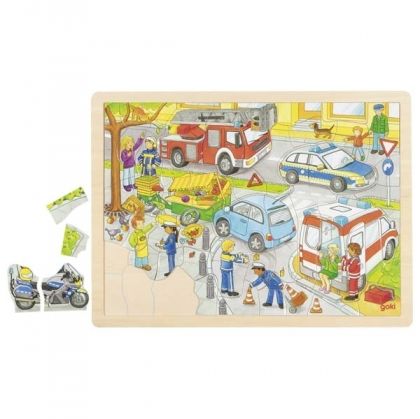 goki, дървен пъзел в рамка, полиция, спешна помощ, пъзел с рамка, дървен пъзел, пъзел, пъзели, puzzle, puzzles