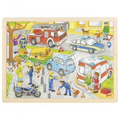 goki, дървен пъзел в рамка, полиция, спешна помощ, пъзел с рамка, дървен пъзел, пъзел, пъзели, puzzle, puzzles
