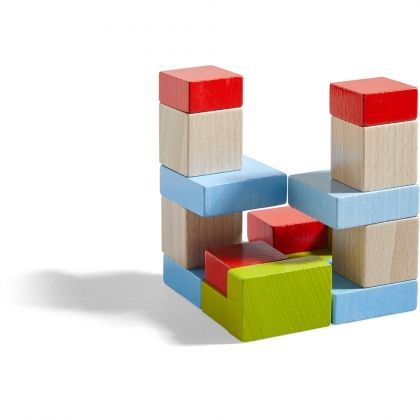Haba, Дървена немска мозайка с шаблони, 16 части, дървена мозайка, дървен конструктор, мозайка с шаблони, конструктор с шаблони, мозайка, конструктор, игра, игри, играчка, играчки