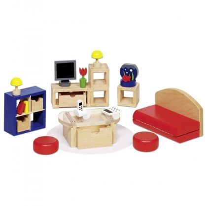 goki, обзавеждане за дневна стая за кукленска къща, миниатюрни мебели, дървени мебели, дървена куклена къща, дървена къща за кукли, дървена кукленска къща, дървена къщичка за кукли, кукленска къща играчки, игри къща, играчка, играчки, игри, игра