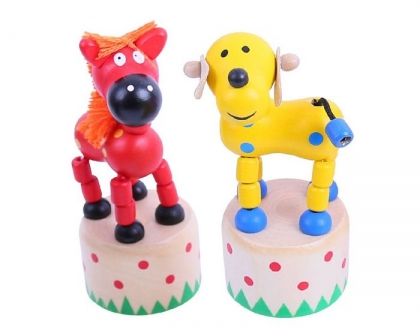 Bigjigs - Дървена играчка - Танцуващи животни - Ферма
