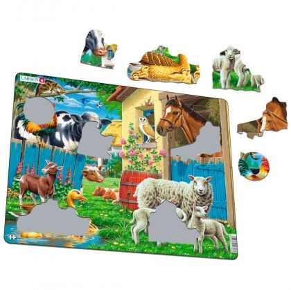 Larsen, детски пъзел, домашни животни, 23 части, пъзел, пъзели, детски пъзели за подреждане, пъзел за подреждане, puzzle, puzzles  