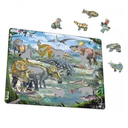 Larsen, детски пъзел, динозаври, 65 части, пъзел, пъзели, детски пъзел, пъзел за подреждане, пъзел за деца, puzzle, puzzles  