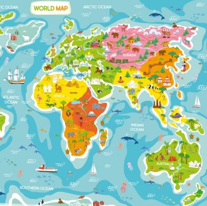 Dodo, dodo toys,  Образователен пъзел, Карта на света, пъзел с континенти, пъзел за деца, детски пъзел, географски пъзел, забавен пъзел, пъзел, пъзели, puzzle, puzzles