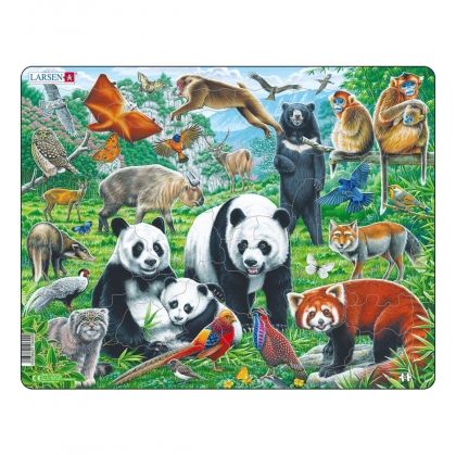 Larsen, детски пъзел, панди в гората, 56 части, пъзел, пъзели, детски пъзел, пъзел за деца, puzzle, puzzles  
