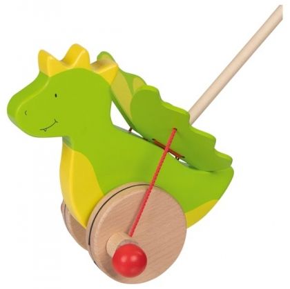 goki, дървена играчка за бутане, дракон, играчка, играчки, игри, игра 