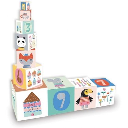 Vilac, Детски образователни кубчета, Цифри, животни и предмети, образователни кубчета, кубчета пъзели, кубчета за подреждане, игра с кубчета, игра, игри, играчка, играчки
