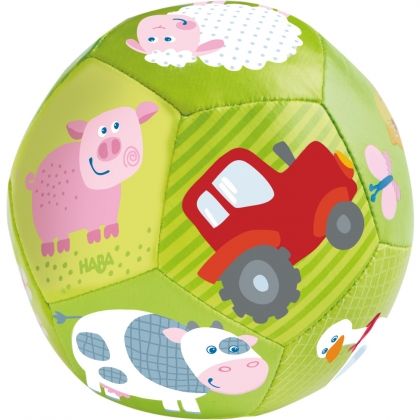 Haba, Мека топка с картинки, ферма, мека топчица, мека топка, бебешка топка, топка за бебета, бебешка топка, бебешка играчка, игра, игри, играчка, играчки