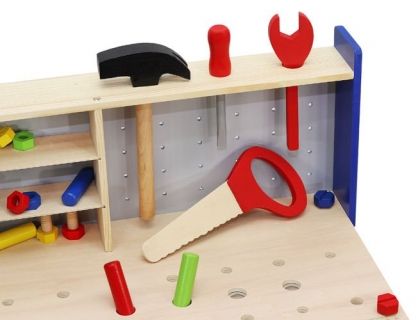Дървена работна маса с инструменти, работна маса, детски инструменти, детска работилница, дървена играчка, дървени играчки, детски дървени играчки, игра, игри, играчка, играчки