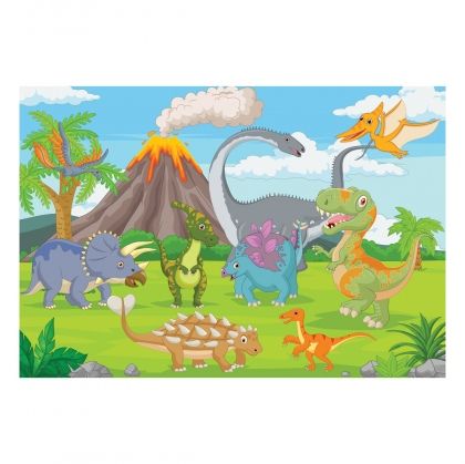 Авис, avis, Детски пъзел, динозавърчета около вулкана, динозаври, 40 части, детски пъзели, пъзел за деца, пъзел, пъзели, puzzle, puzzles