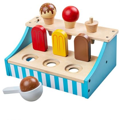 Bigjigs, Дървена стойка със сладолед, дървен сладолед, дървена играчка, дървени играчки, детска играчка, детски играчки, игра, игри, играчка, играчки