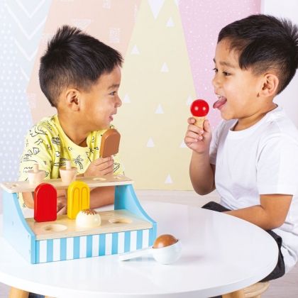 Bigjigs, Дървена стойка със сладолед, дървен сладолед, дървена играчка, дървени играчки, детска играчка, детски играчки, игра, игри, играчка, играчки