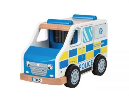 Bigjigs, Дървен полицейски ван, дървен ван, полицейски ван, полиция, ван, дървена играчка, детска играчка, детски играчки, игра, игри, играчка, играчки