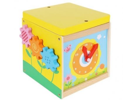 Дървен дидактически куб, 6 в 1, дидактически куб, куб с активности, играчка с активности, дървена играчка, детска играчка, детски играчки, игра, игри, играчка, играчки