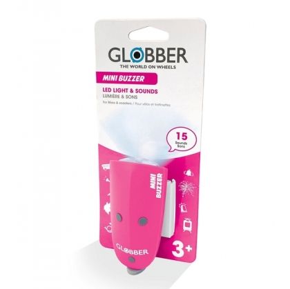 Globber - Фенерче с 15 мелодии за тротинетка или велосипед, Розово