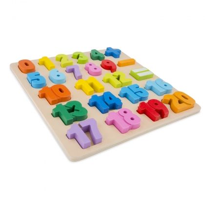 New Classic Toys - Детски дървен пъзел с цифри от 1 до 20 