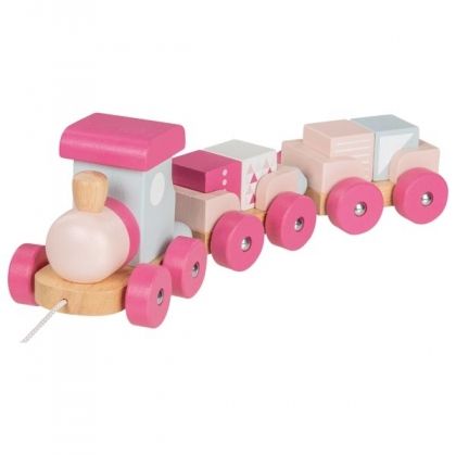 Goki, дървено влакче, дървен влак, дървен влак в розови цветове, дървен влак в розови цветове, дървено влакче Стокхолм