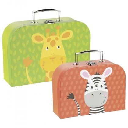 Goki, куфар, детски куфарчета, куфар, цветен куфар, комплект куфарчета за децата, комплект сладки куфарчета с животни, комплект детски куфари 