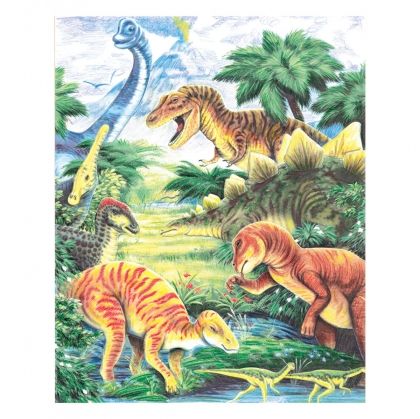 Royal&Langnickel, творчески комплект за оцветяване по номера, динозаври, рисуване, моливи, творчески комплект, рисуване, оцветяване 