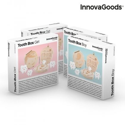 InnovaGoods - Дървена бебешка кутия за спомени - Момче 