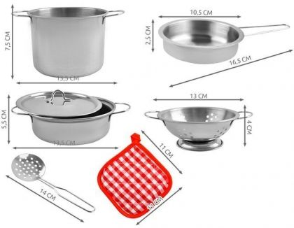 Метален готварски комплект от 13 части 