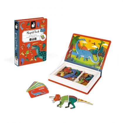janod, магнитна, книга, магнитна книга, магнитна игра, динозаври, игра, игри, играчка, играчки