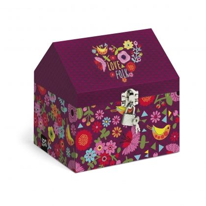 кутия за бижута, детска кутия за бижута, тъмнолилава кутия за бижута, кутия с цветя, кутия за скъпоценни вещи, играчка, играчки, кутия, тънолилава кутия, подаръци за момичета 