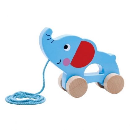 Tooky Toy, Дървена играчка за дърпане, Слонче, играчка за дърпане, дървена играчка, детска играчка, игра, игри, играчка, играчки