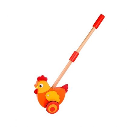 Tooky Toy, Дървена играчка за дърпане, Пиленце, играчка за дърпане, дървена играчка, детска играчка, игра, игри, играчка, играчки