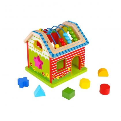 tooky toy, детски сортер, образователна игра, детски дървен сортер, сортер, къщичка, форми и цветове, игра, играчка, игри